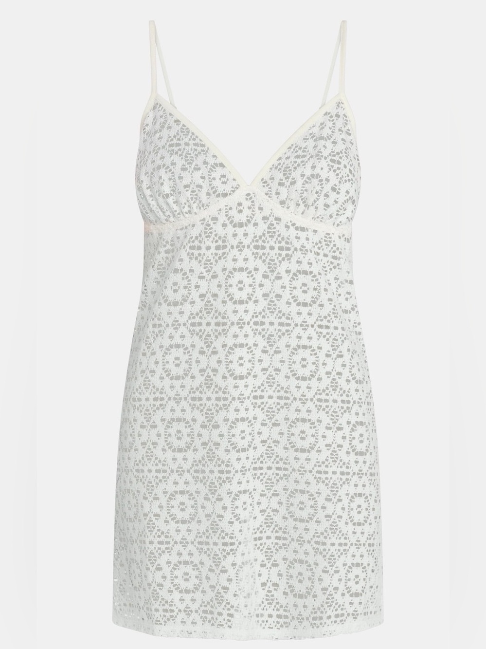 No Boundaries White Lace V‑Neck Chemise